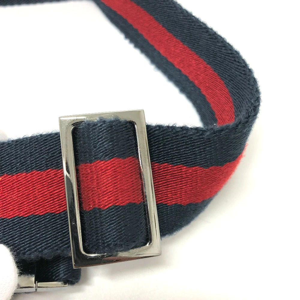 Gucci Belt Bag Bum Body Leather GG Waist Red Canvas Logo Crossbody - Picture 10 of 15